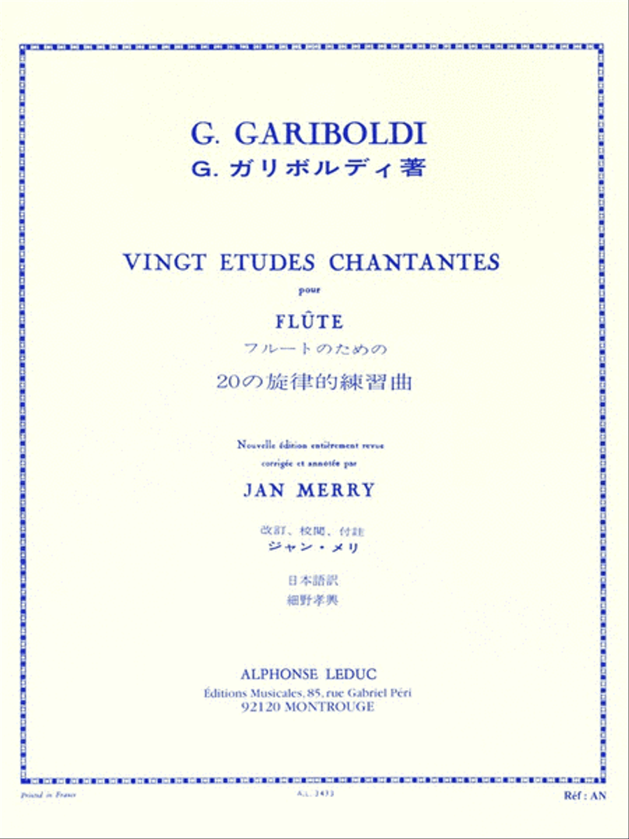 20 Etudes Chantantes Op88 Flute Flute Solo scores gallery preview page 1