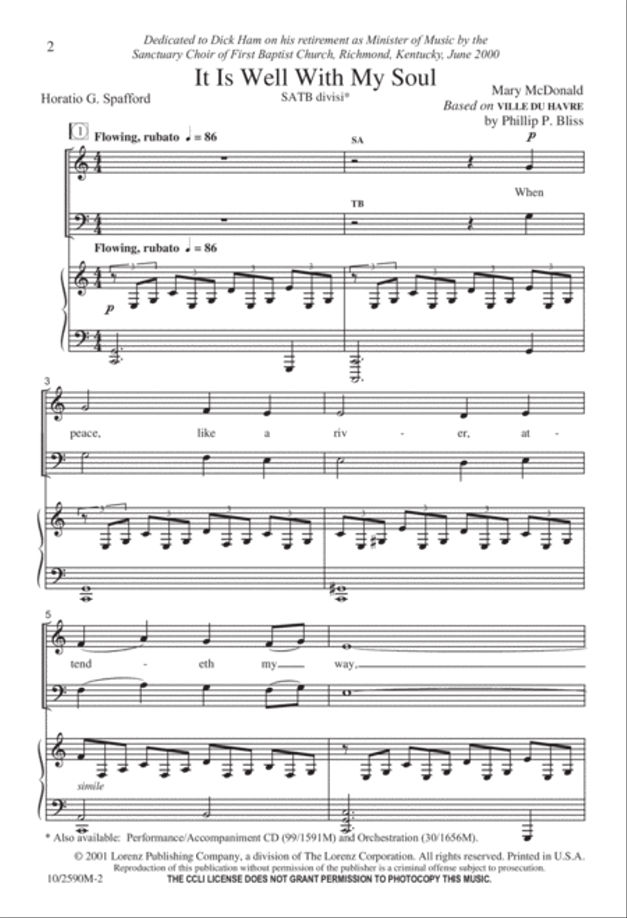 It Is Well With My Soul Divisi scores gallery preview page 2