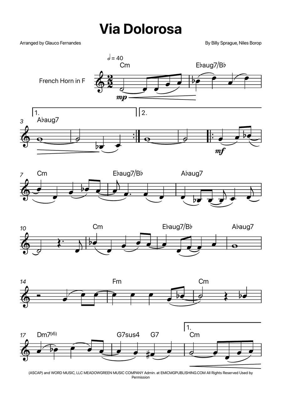 Via Dolorosa Chamber Music scores gallery preview page 1