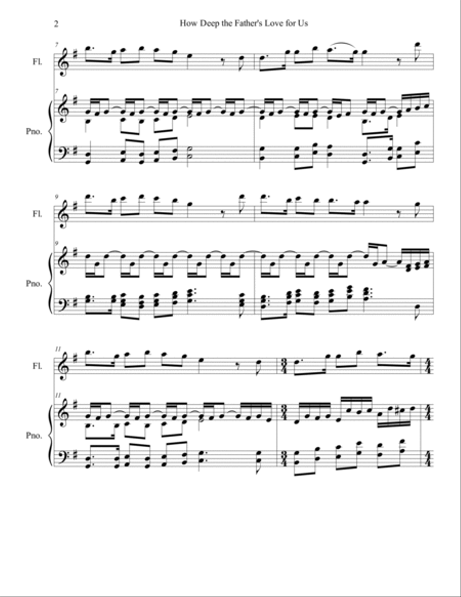 How Deep The Father's Love For Us Flute Solo scores gallery preview page 2