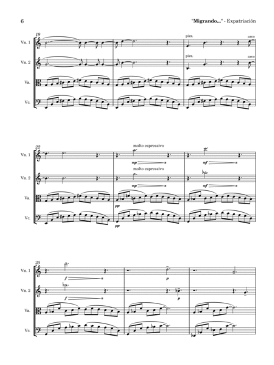 Migrando... String Quartet scores gallery preview page 6