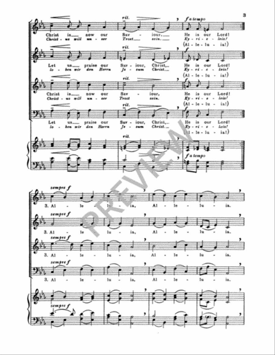 Christ Is Arisen 4-Part scores gallery preview page 4