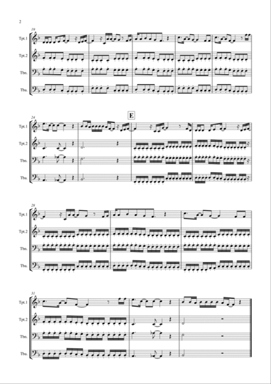 Let It Go (from Frozen) Brass Ensemble scores gallery preview page 2