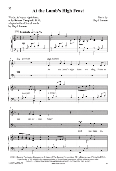 Behold the Lamb! - SATB Score with Performance CD image number null