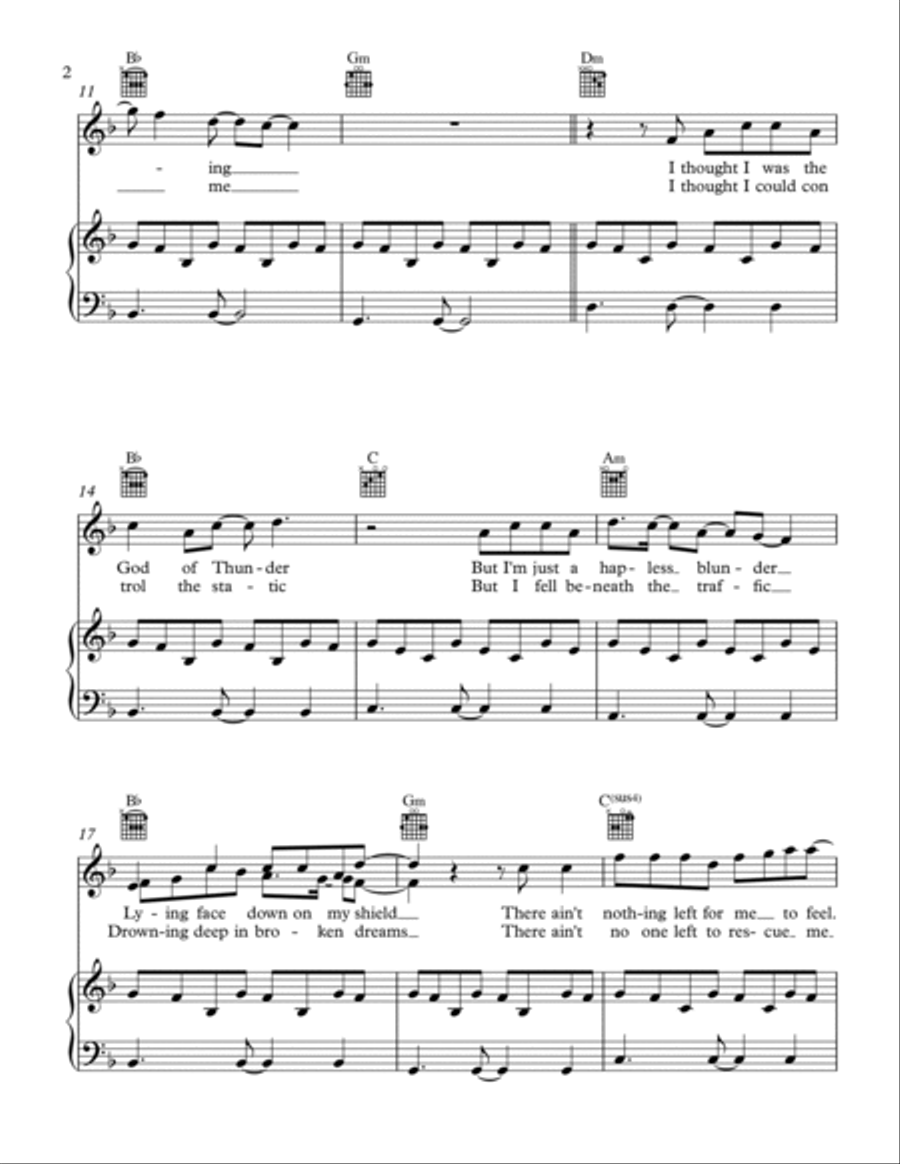 How Bad Off Crazy Am I? Piano, Vocal, Guitar scores gallery preview page 3