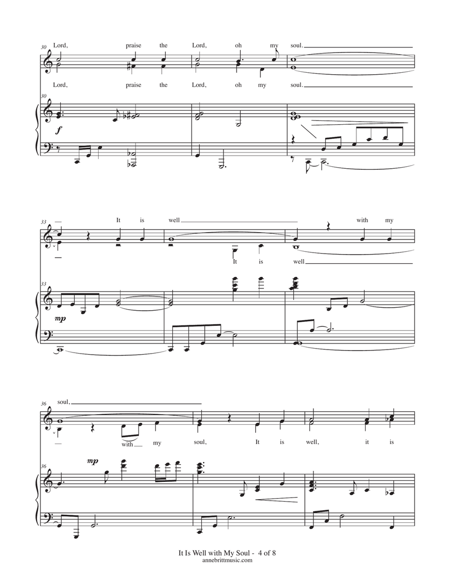 It Is Well with My Soul (vocal duet or solo) image number null
