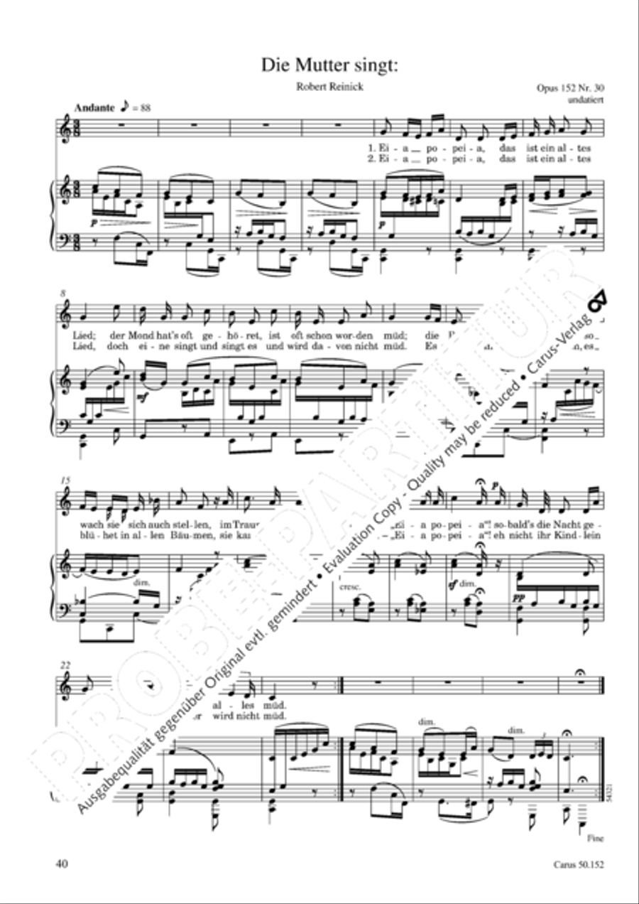 Liederbuch fur Kinder op. 152 Choir scores gallery preview page 41