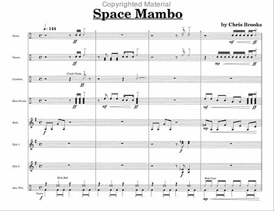Space Mambo Percussion Ensemble scores gallery preview page 3