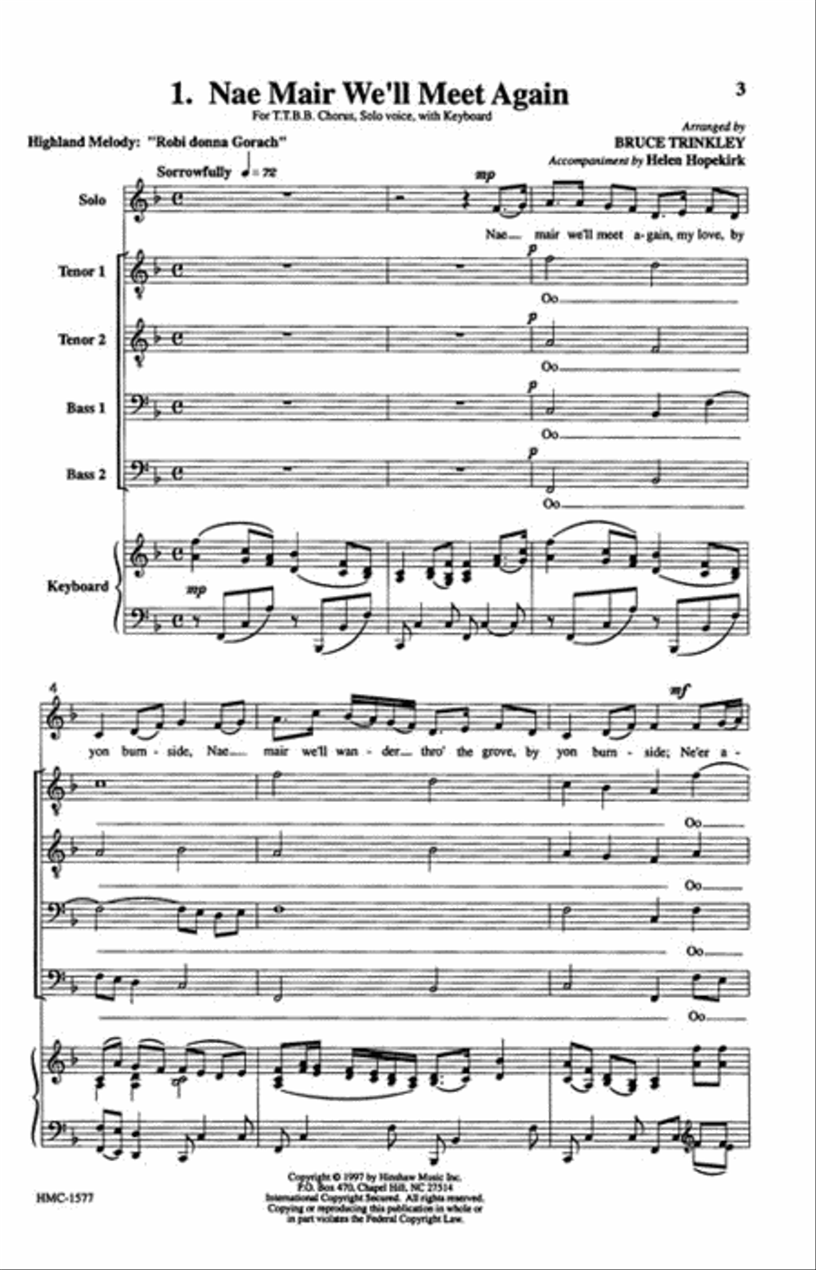 Three Scottish Highland Songs TTB scores gallery preview page 2
