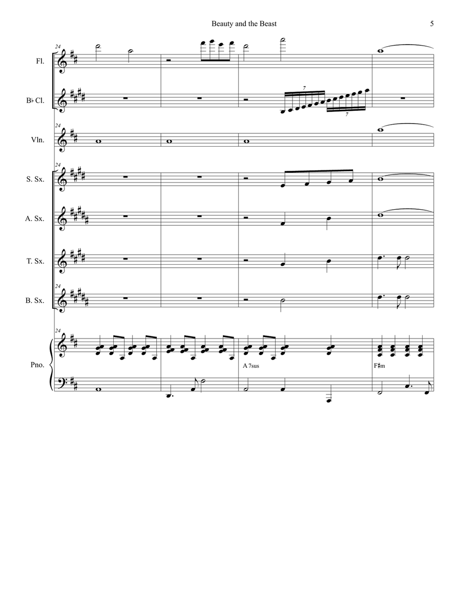 Beauty And The Beast Large Ensemble scores gallery preview page 5