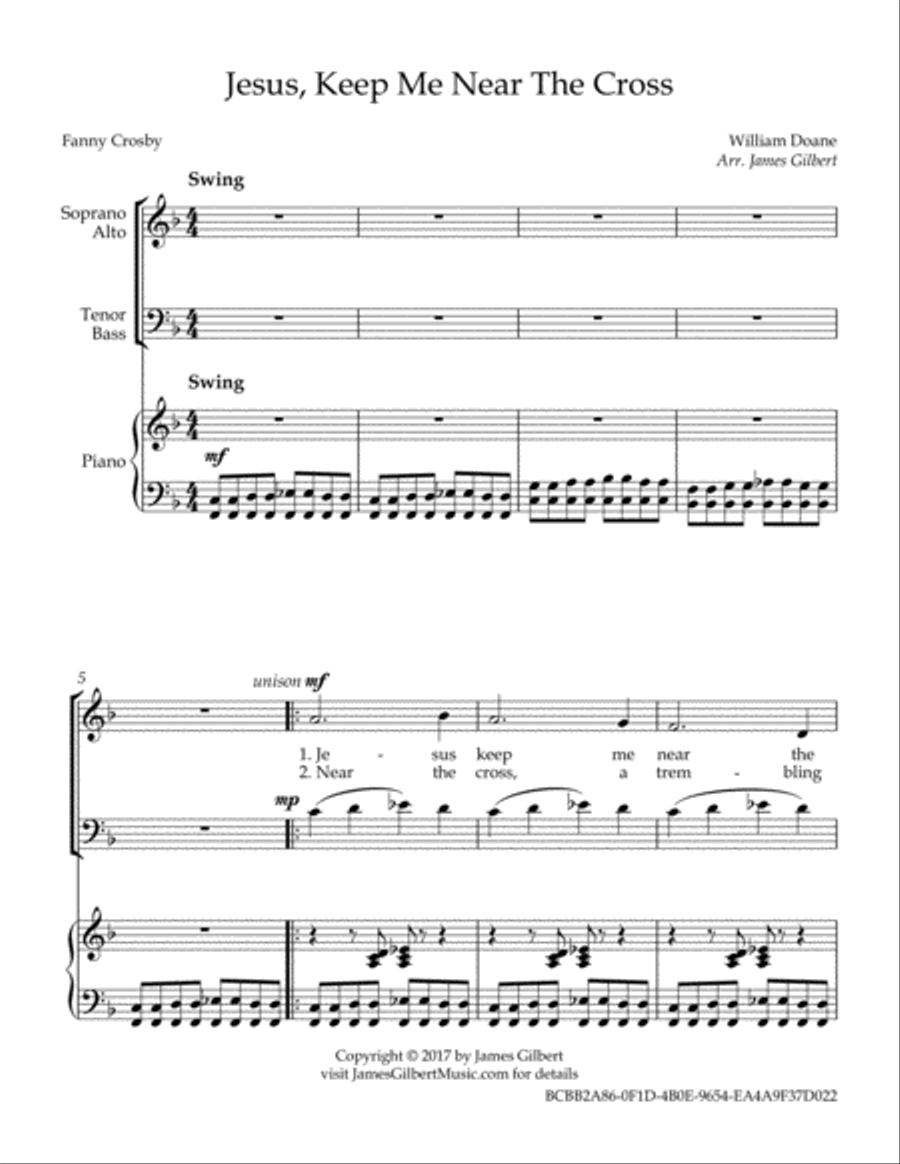 Jesus, Keep Me Near The Cross 4-Part scores gallery preview page 2