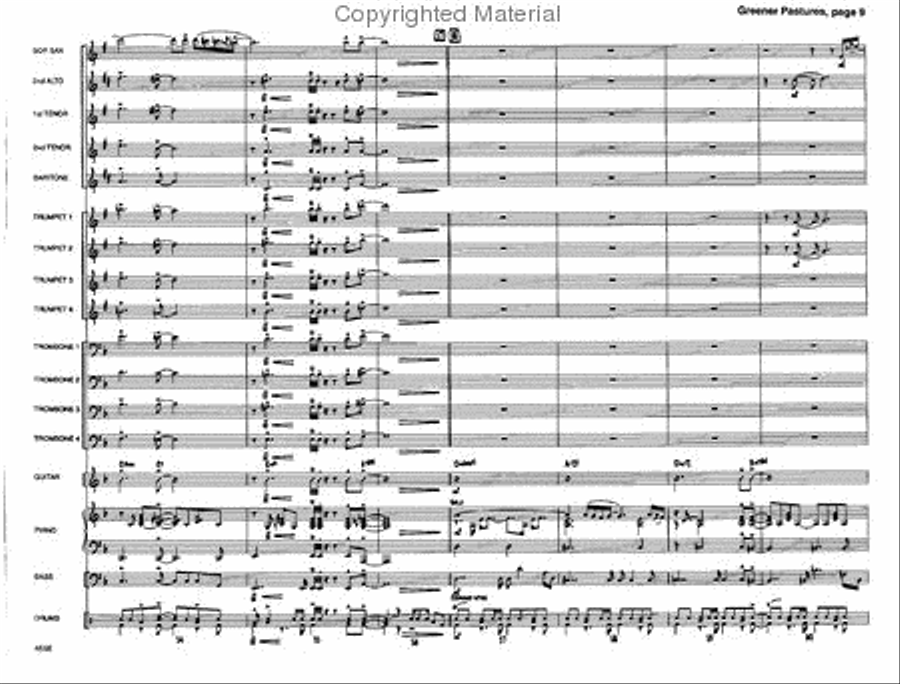 Greener Pastures Greener Pastures Jazz Ensemble scores gallery preview page 10