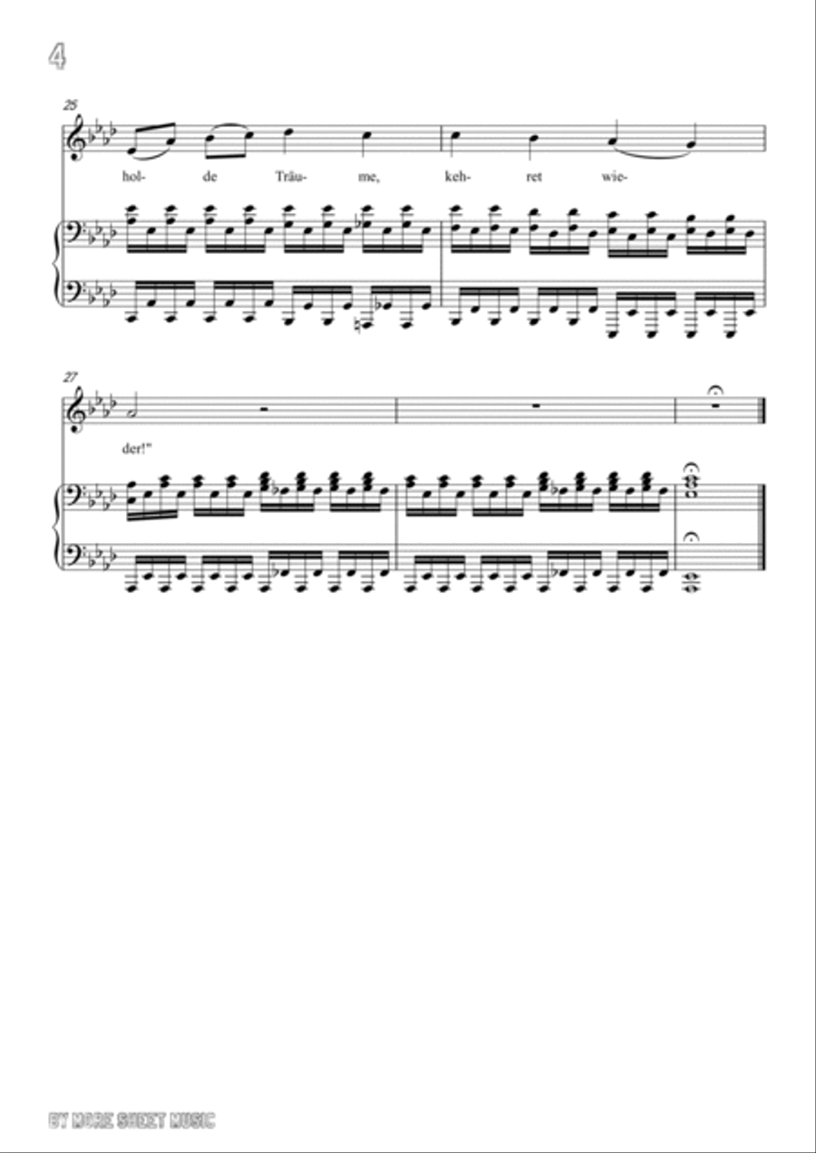 Schubert-Nacht und Träume in bA for Vocal and Piano Voice scores gallery preview page 5