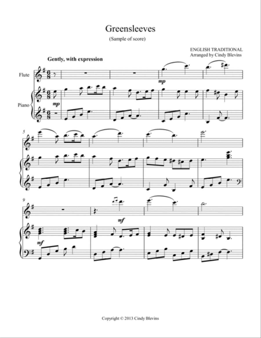 Piano and Flute, Christmas, Set 1 Flute Solo scores gallery preview page 2