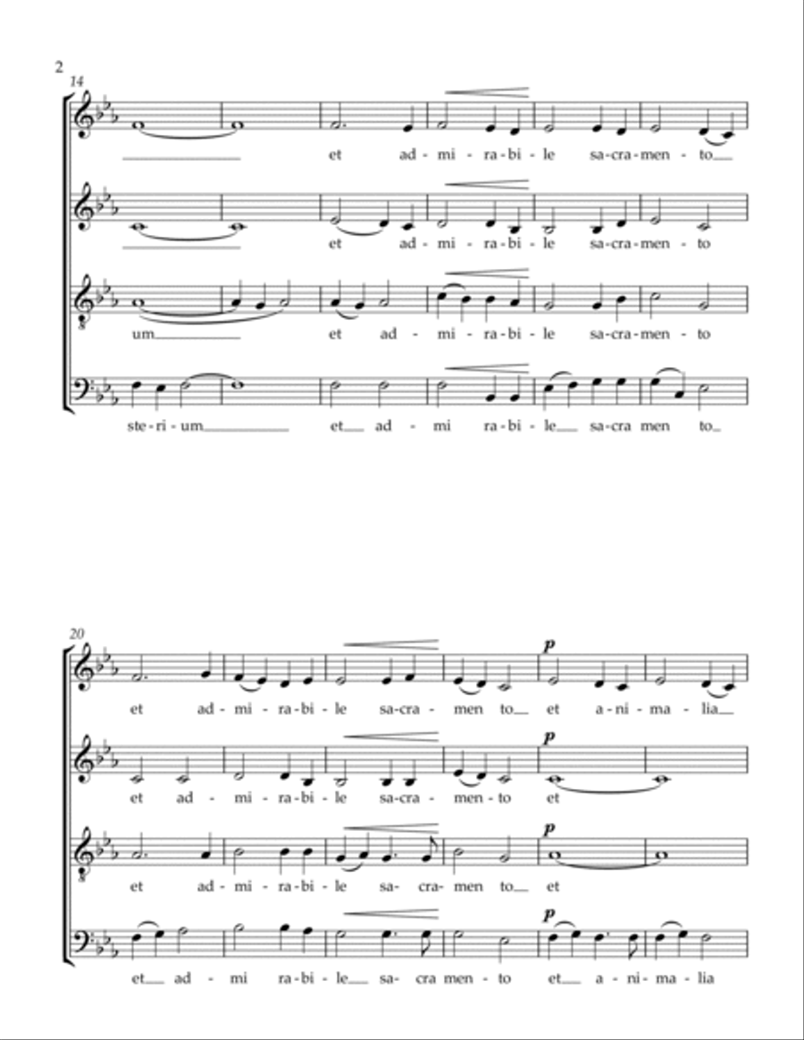 O Magnum Mysterium 4-Part scores gallery preview page 4