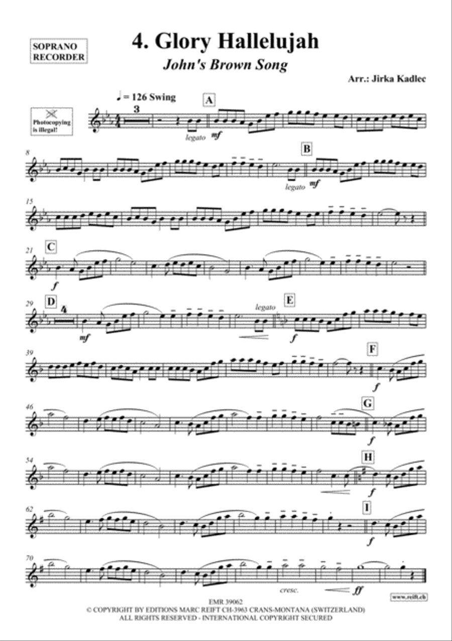 12 Greatest Dance Party Hits Soprano Recorder scores gallery preview page 5