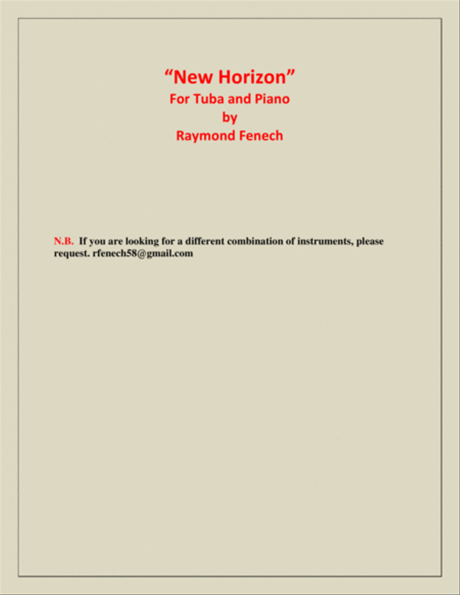 New Horizon - For Tuba and Piano Chamber Orchestra scores gallery preview page 3