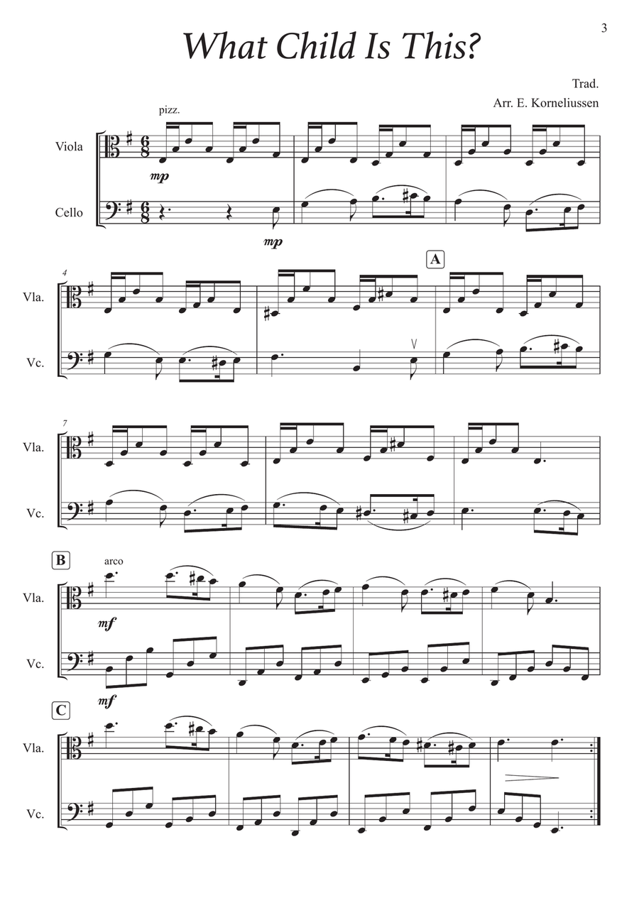 The Christmas Duet Book - 20 Christmas Carols For Viola and Cello String Duet scores gallery preview page 3