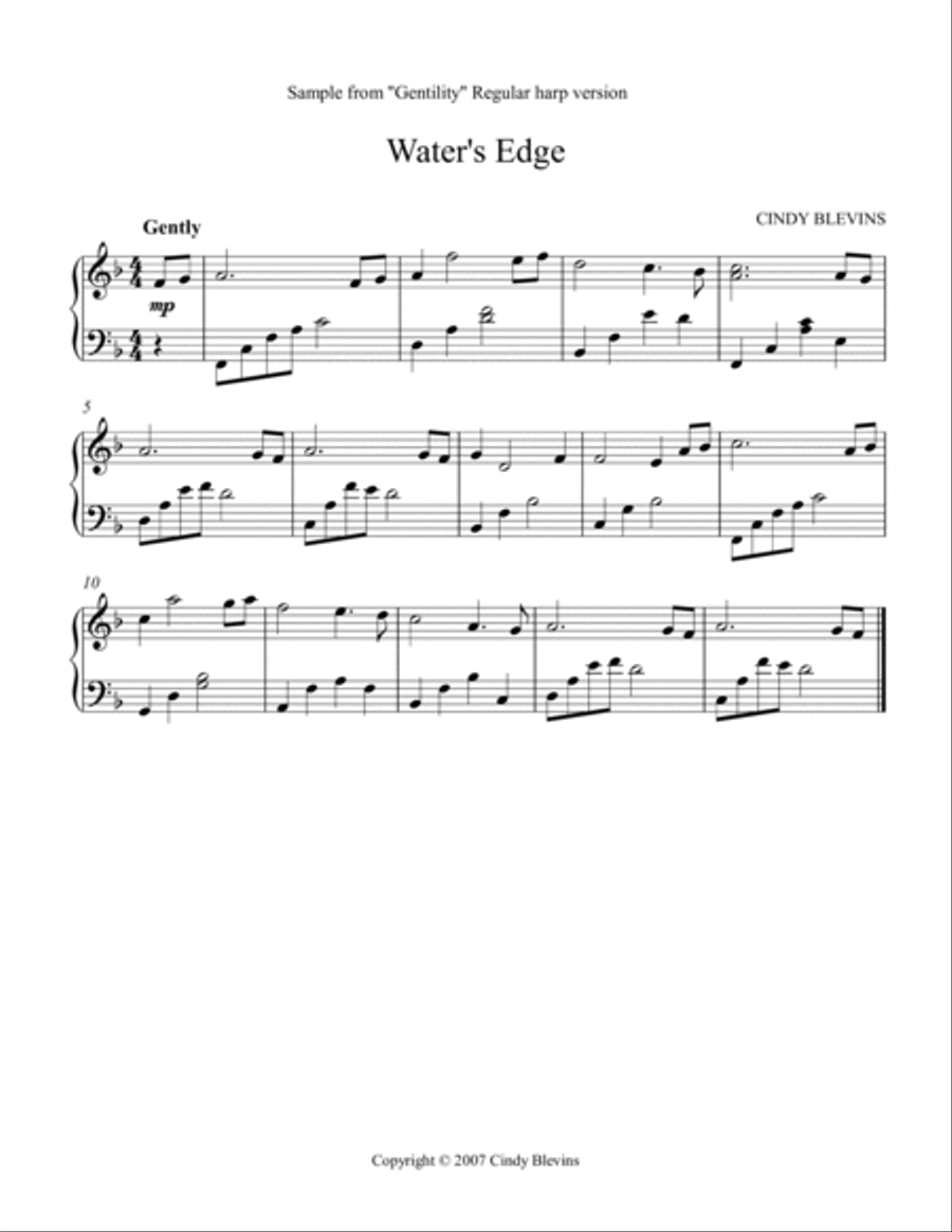 Gentility, 24 original solos for Lever or Pedal Harp Pedal Harp scores gallery preview page 6