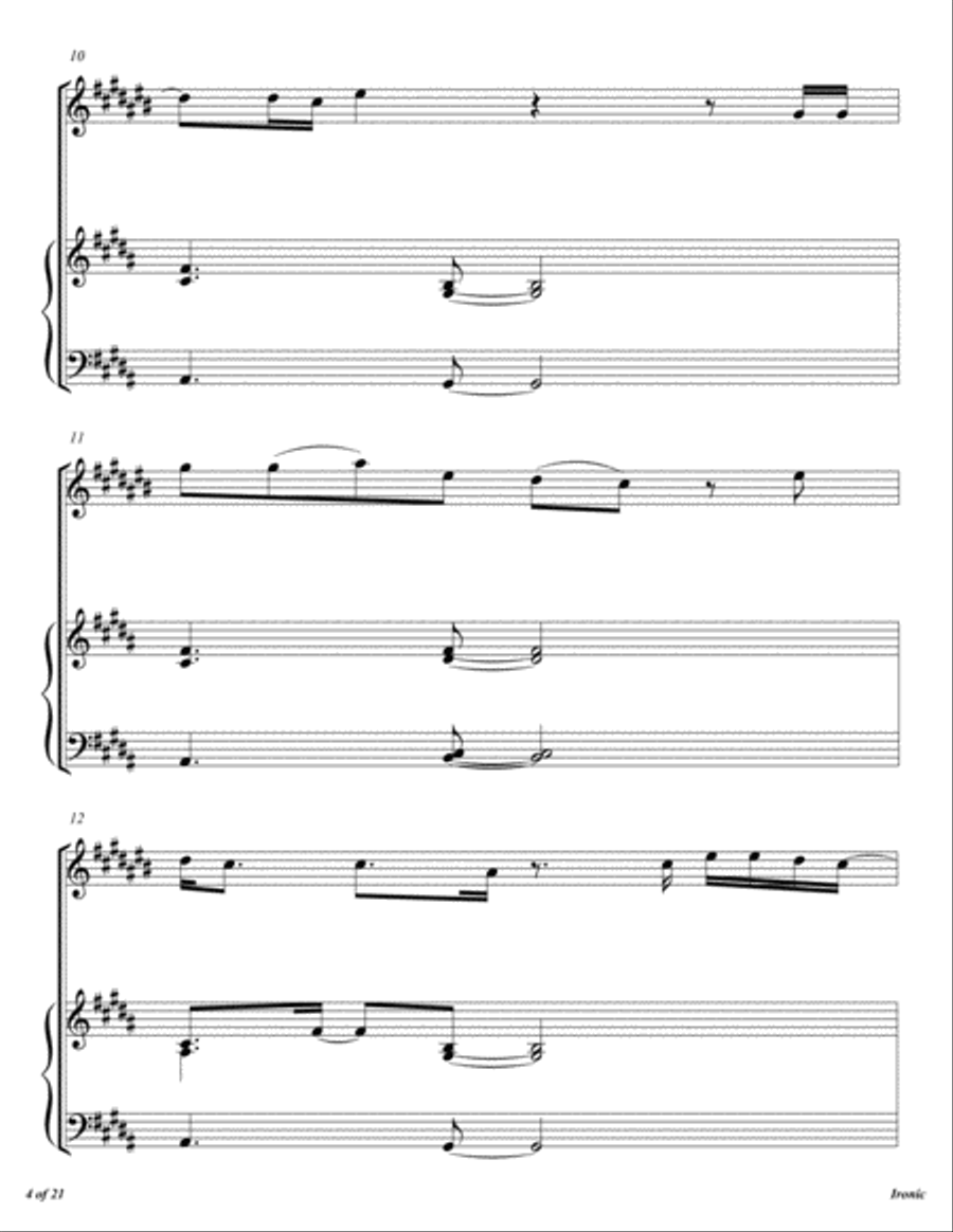 Ironic Alto Saxophone scores gallery preview page 5