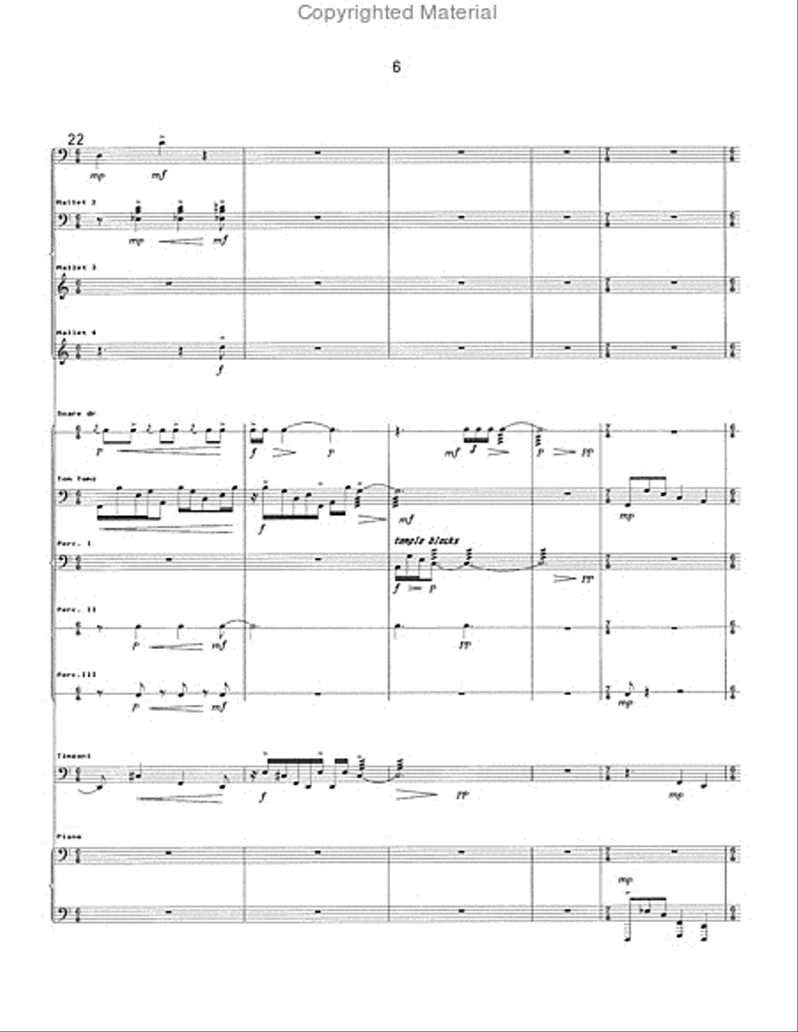 Dance Music Percussion Ensemble scores gallery preview page 7