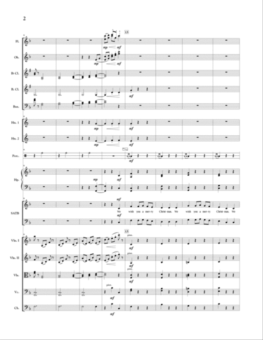 We Wish You a Merry Christmas - Full Score Choir scores gallery preview page 2