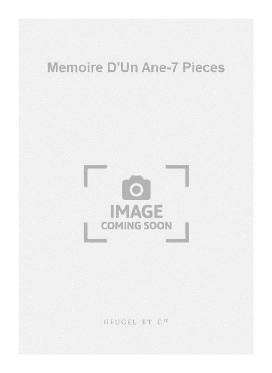 Memoire D'Un Ane-7 Pieces Piano Solo scores gallery preview page 1
