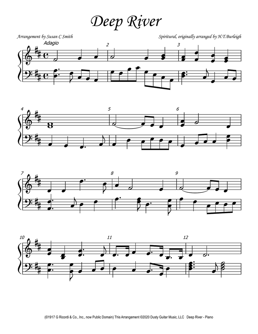Deep River - Piano Solo Deep River - Piano Solo Piano Solo scores gallery preview page 3