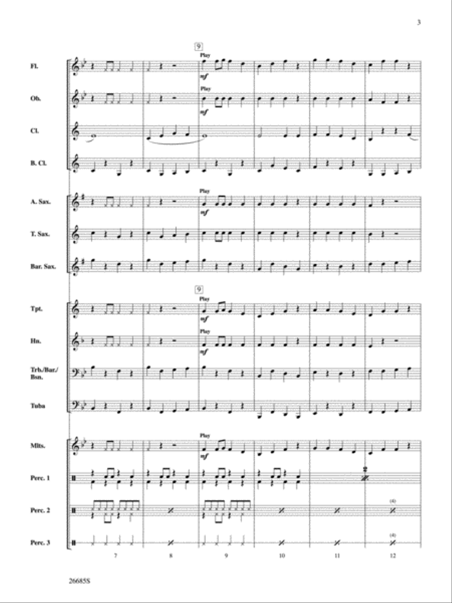 Stompin' on the Housetop Concert Band scores gallery preview page 3