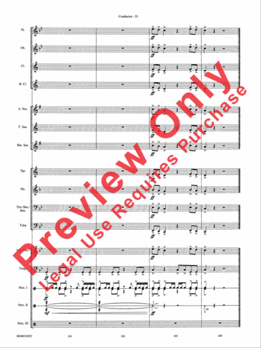 Dark Adventure Concert Band scores gallery preview page 23
