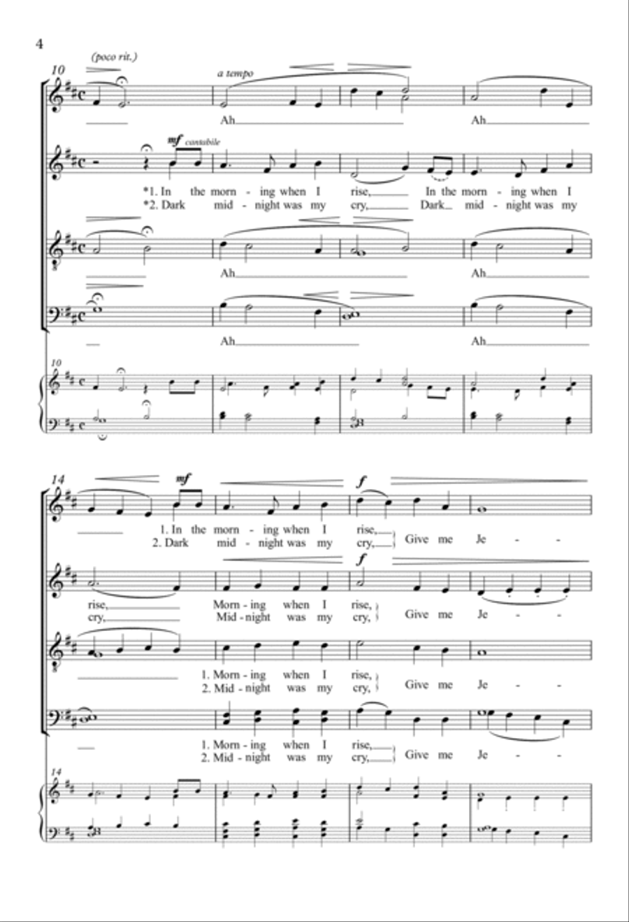 Give Me Jesus 4-Part scores gallery preview page 3
