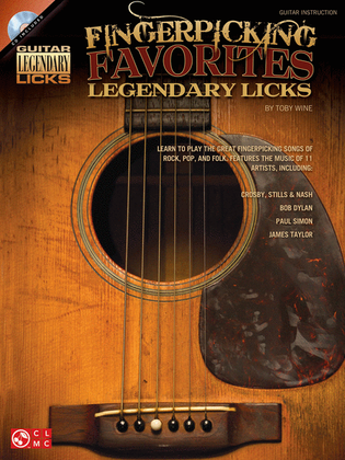 Book cover for Fingerpicking Favorites Legendary Licks