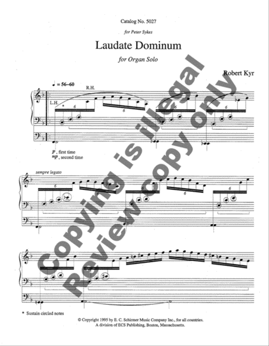 Laudate Dominum Organ scores gallery preview page 4