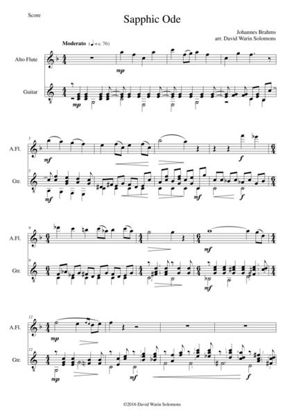 Sapphic Ode for alto flute and guitar image number null