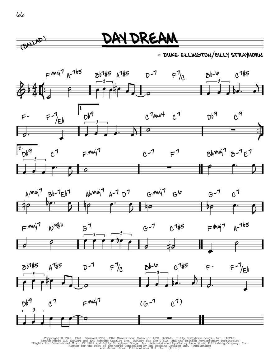 Day Dream C Instrument scores gallery preview page 1