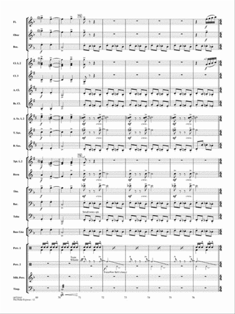The Polar Express (Medley) Concert Band scores gallery preview page 13