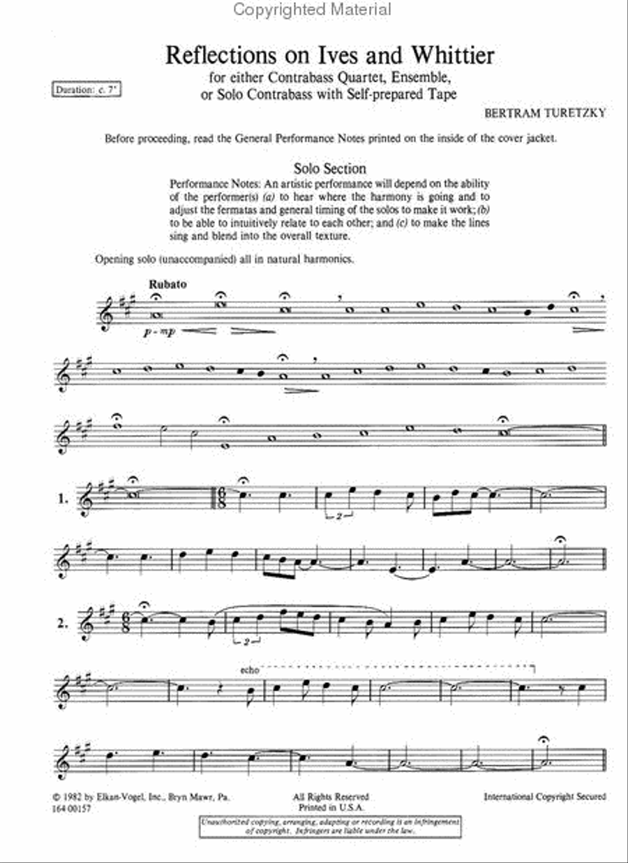 Reflections on Ives And Whittier Chamber Music scores gallery preview page 2