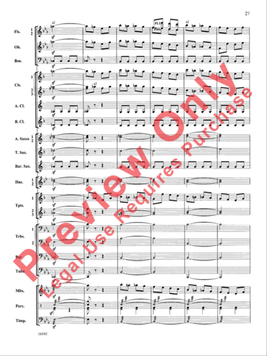 William Tell Overture Concert Band scores gallery preview page 28