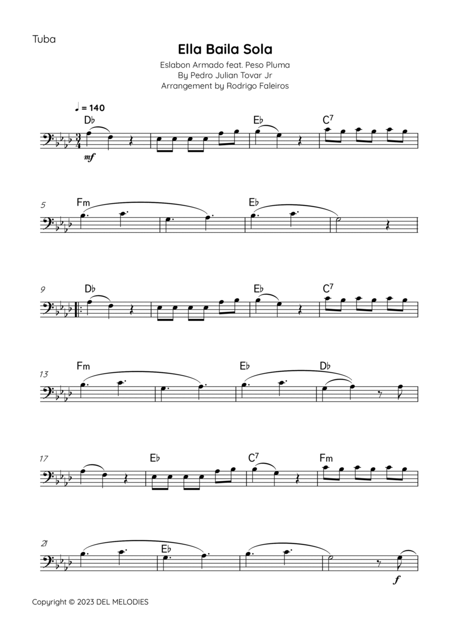 Ella Baila Sola Tuba scores gallery preview page 1