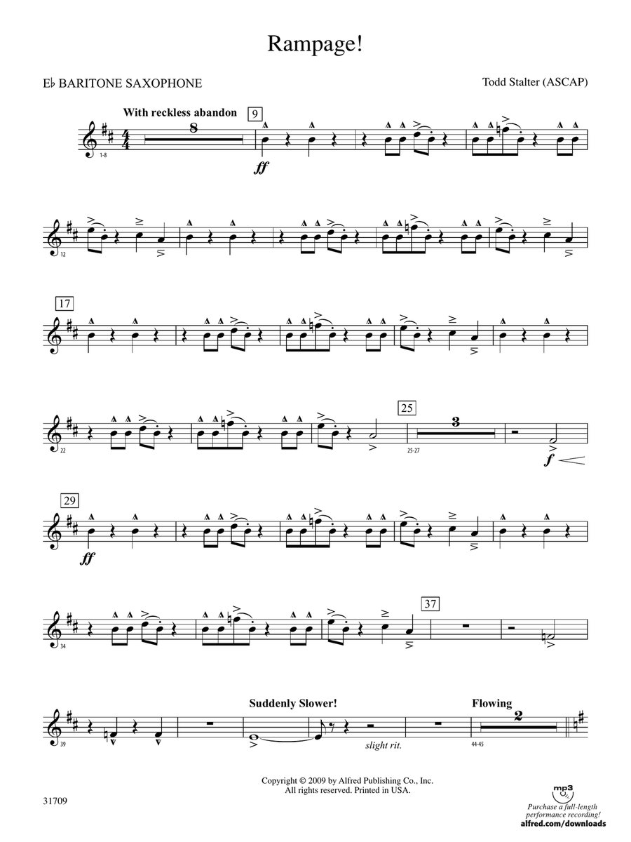 Rampage!: E-flat Baritone Saxophone
