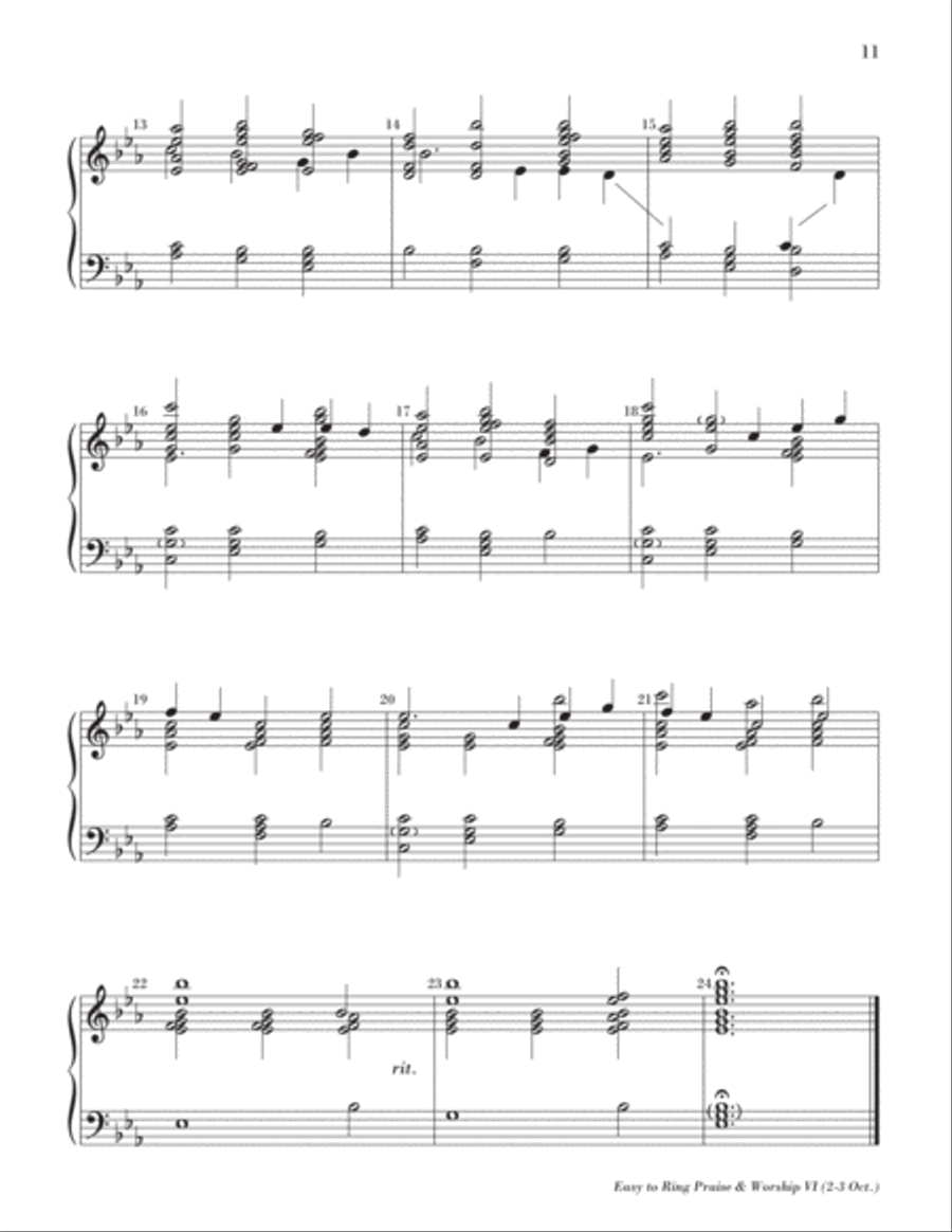 Easy to Ring Praise and Worship 3-Octaves scores gallery preview page 14