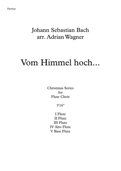"Vom Himmel hoch..." (Johann Sebastian Bach) Flute Choir arr. Adrian Wagner image number null