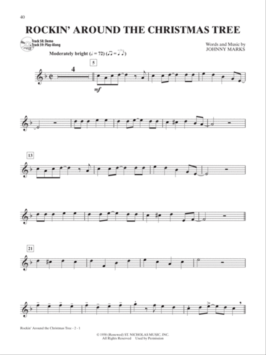 Ultimate Christmas Instrumental Solos Trumpet Solo scores gallery preview page 12