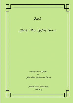 Book cover for Sheep may safely graze arr. woodwind quartet