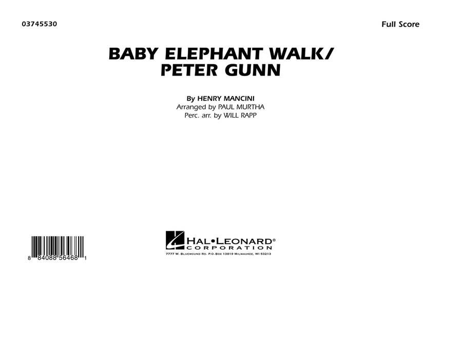 Baby Elephant Walk/Peter Gunn - Full Score Marching Band scores gallery preview page 1