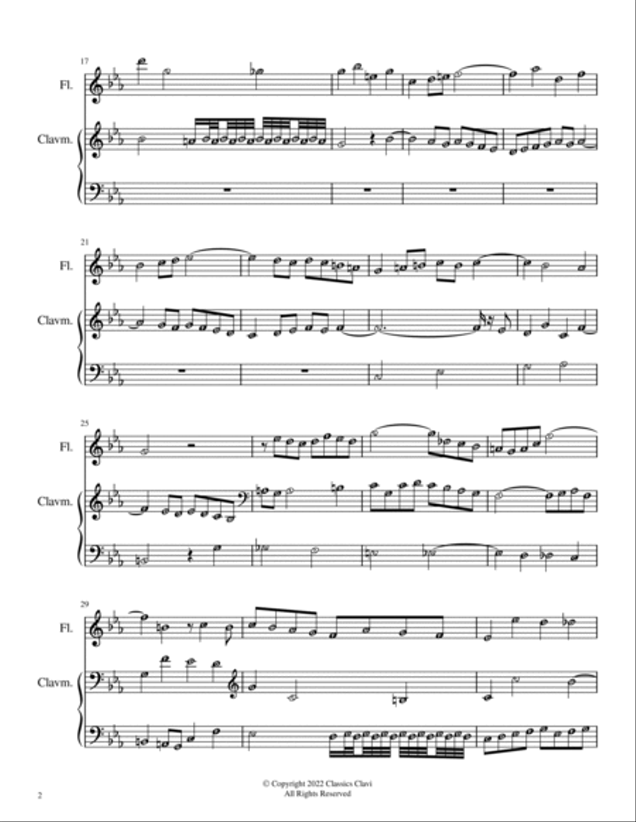 Musical Offering, Ricercar A 3, BWV 1079 Flute Solo scores gallery preview page 2
