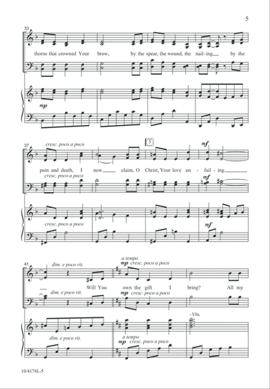 Lord, I Give Myself to You 4-Part scores gallery preview page 5
