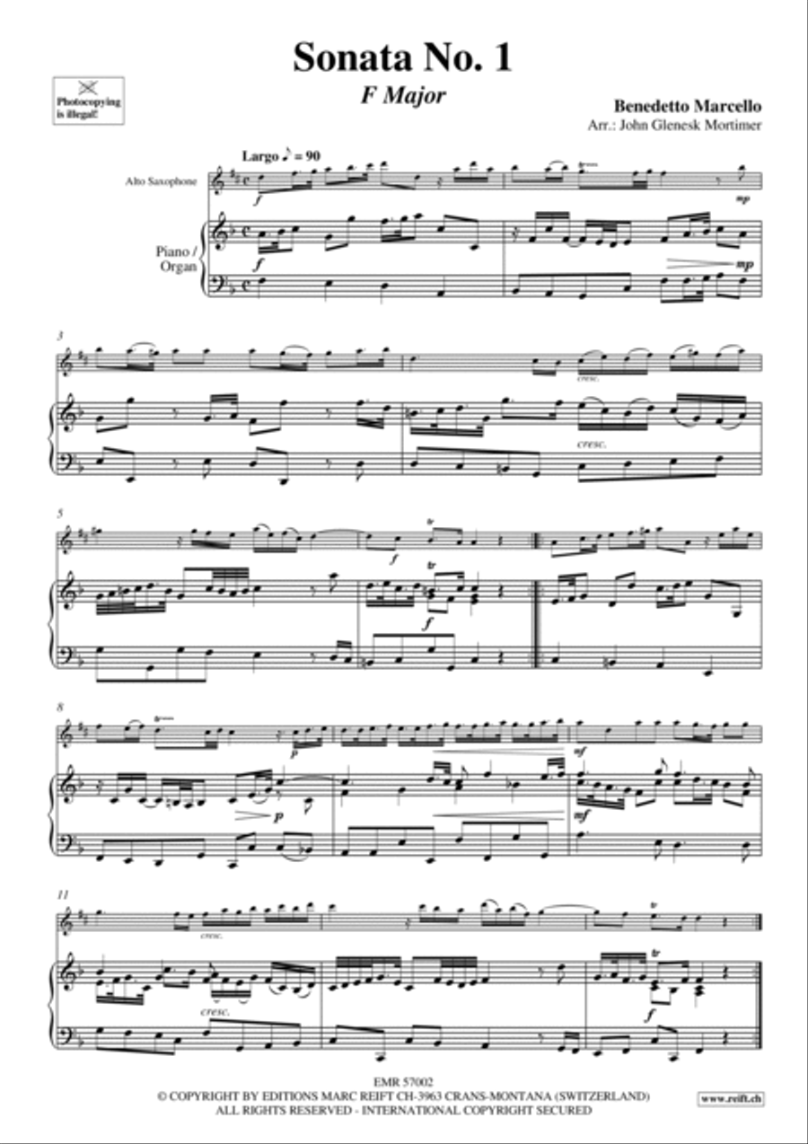 Sonata No. 1 Sonata No. 1 Alto Saxophone scores gallery preview page 4