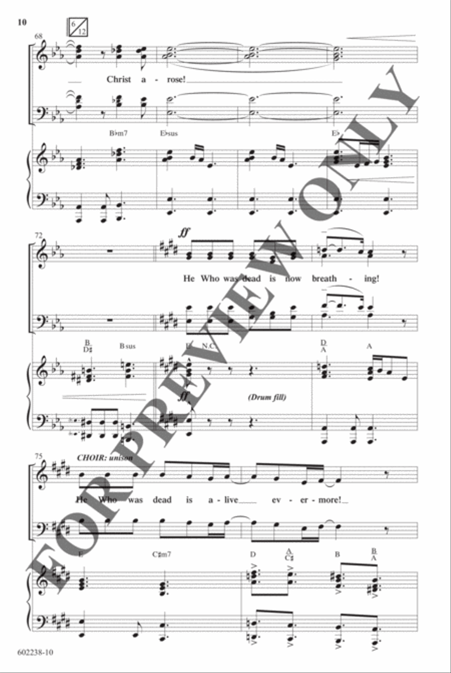 He Who Was Dead - Anthem Choir scores gallery preview page 10