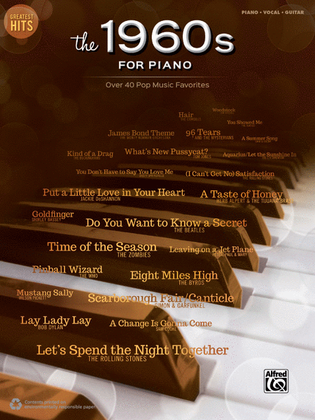 Book cover for Greatest Hits -- The 1960s for Piano